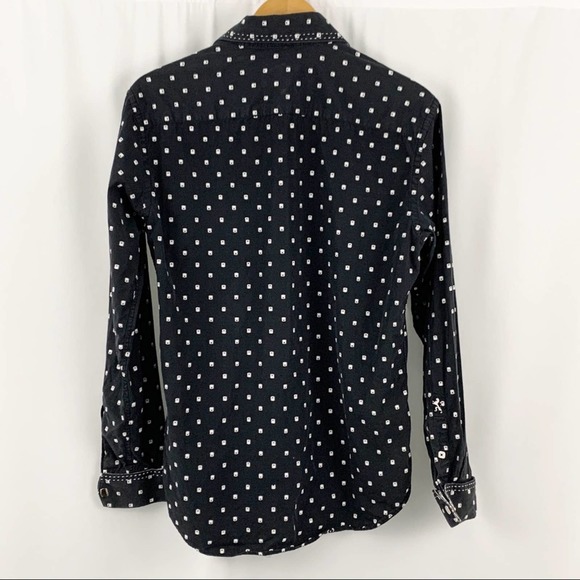 Bugatchi Black and White Button Down Shirt M - Picture 12 of 13